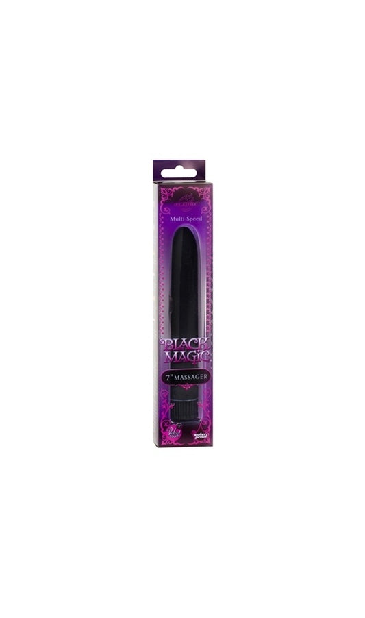Masajeador negro mágico 7 Pulgadas - Multi-velocidades, Impermeable y Superficie Suave