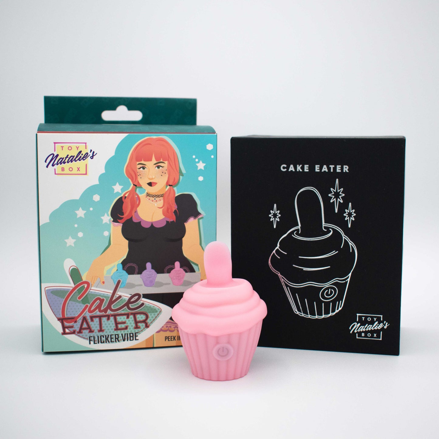 Cake Eater Tongue Stimulator - 10 Tongue Motion Modes, Discreet Cupcake Design, Rechargeable Pink