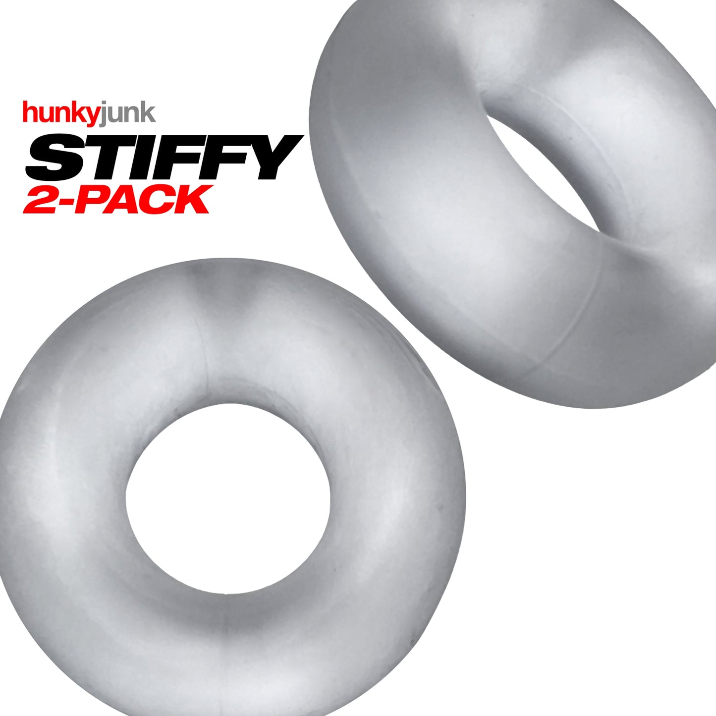 Stiffy Cock Ring Set - Clear TPR + Silicone Bulge