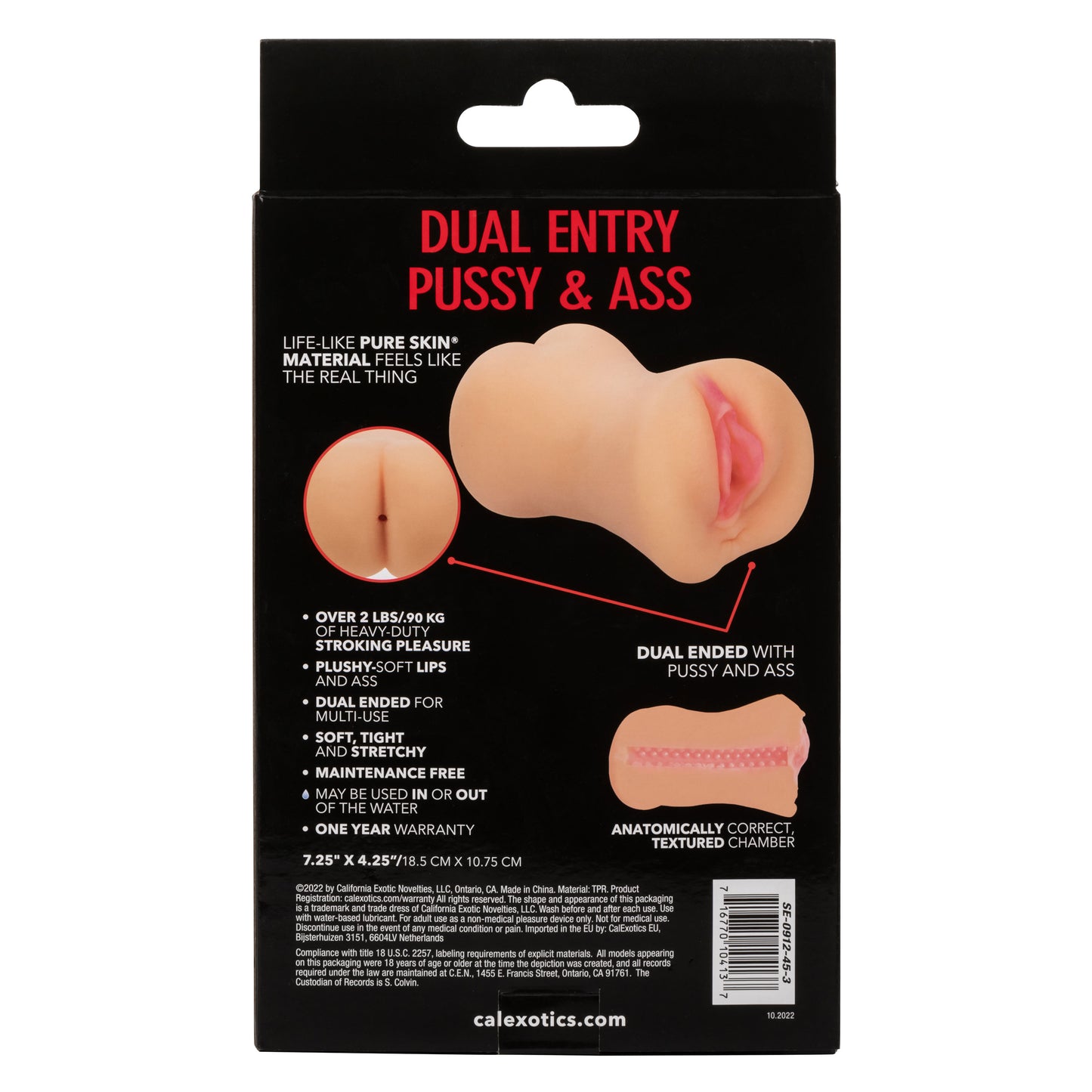 Stroke It Dual Entry Heavyweight Male Masturbator - Double Orifice Pussy & Ass Stroker