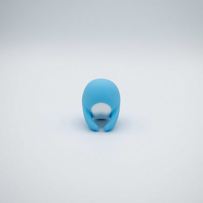 Heavenly Humpback Finger Vibrator - 10 Functions, Discreet Whale Shape, Waterproof Blue
