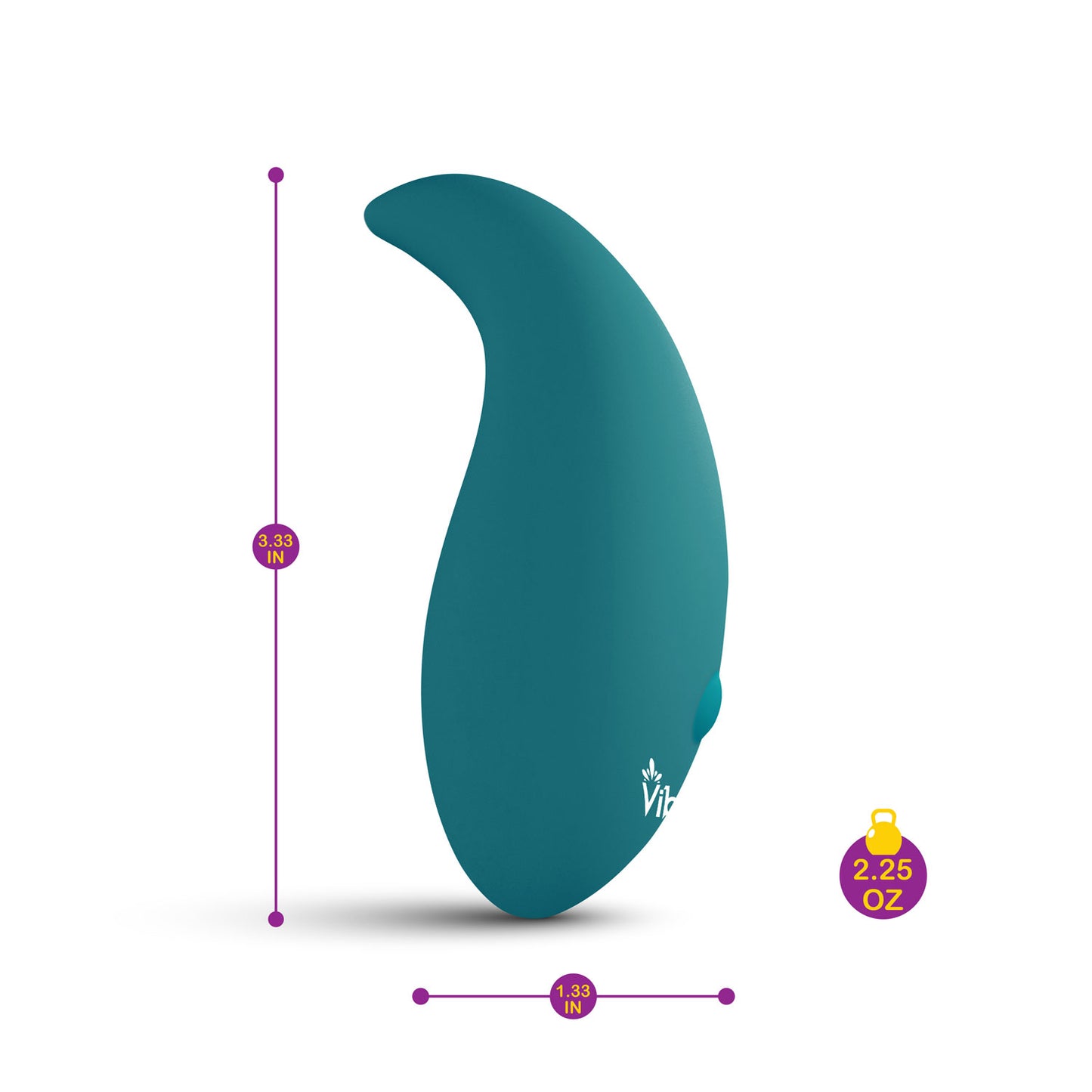 Elated Teardrop Clitoral Stimulator - 10-Speed Rechargeable Ocean