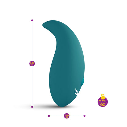 Elated Teardrop Clitoral Stimulator - 10-Speed Rechargeable Ocean