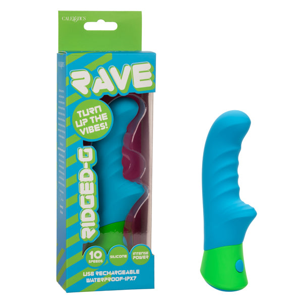 Rave Ridged G-Spot Vibrator Premium Silicone Rechargeable Waterproof