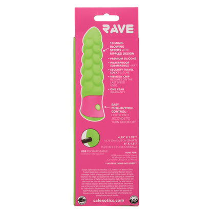 Rechargeable Mini Ripple Vibrator Premium Silicone – Green