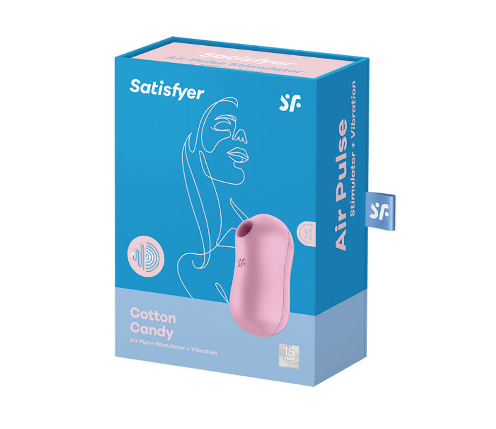 Satisfyer Cotton Candy Air Pulse Clitoral Vibrator + Vibration – Lilac