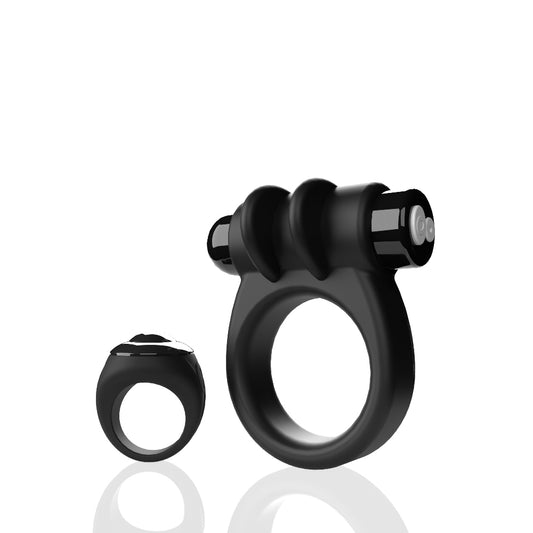Rechargeable Remote Switch Vibrating Cock Ring – Black