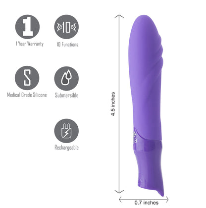 G-Spot Vibrator Margo Novelties – 10 Functions Rechargeable Purple Bullet