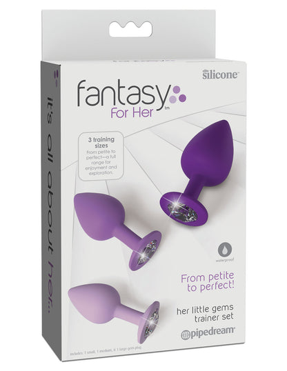Fantasy For Her Little Gems Anal Trainer Set - 3-Piece Silicone Plugs