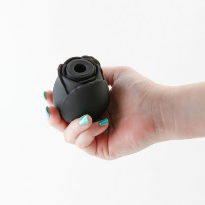 Inya Rose Black Air Pulse Clitoral Stimulator - Rechargeable Suction Rose