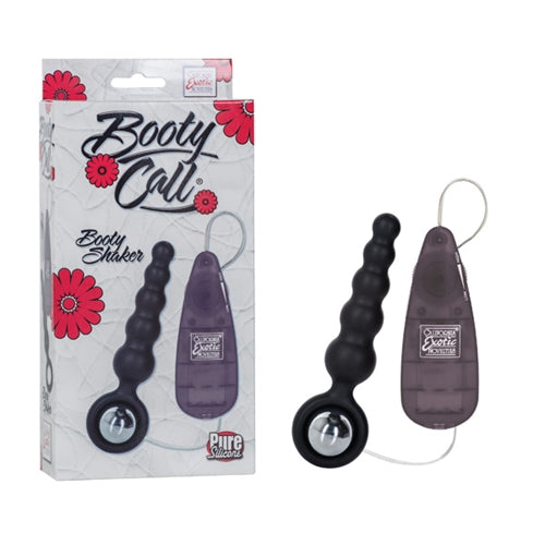 Booty Call Booty Shaker Vibrating Anal Beads – Removable Vibe Black