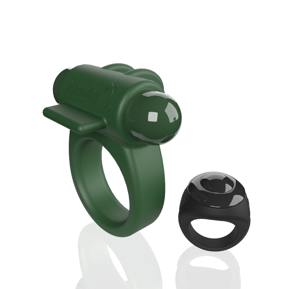 Rechargeable Remote Control Vibrating Cock Ring - Green