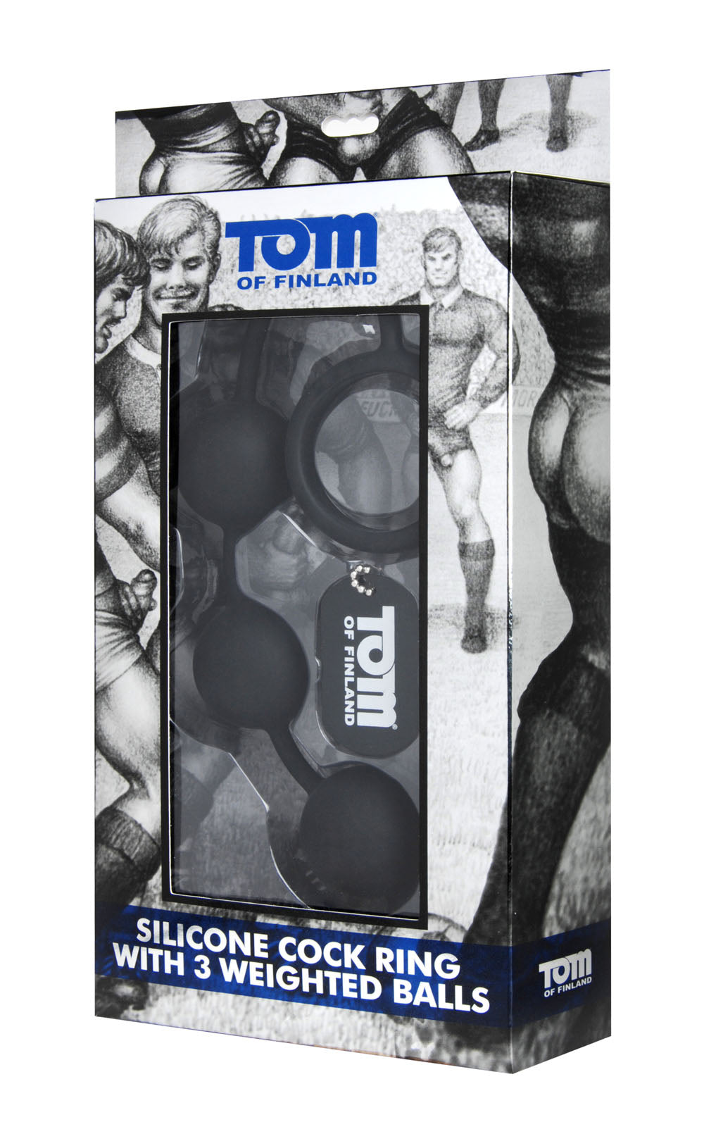 Weighted Silicone Cock Ring with Anal Balls – Tom Set