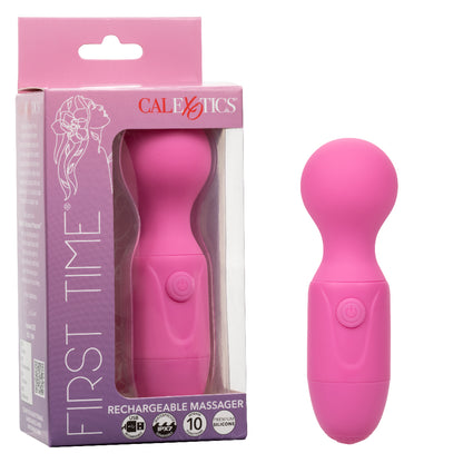 Rechargeable Wand Massager First Time 10 Functions IPX7 Waterproof - Pink