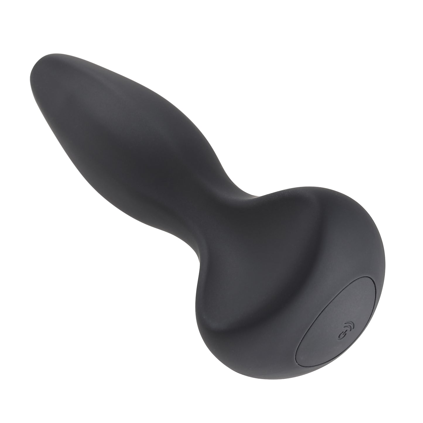 Vibrating Prostate Massager 6.15" Rechargeable Silicone Black Square Base