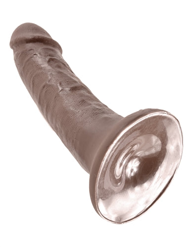 King Cock 8 Inch Realistic Suction Cup Dildo – Brown
