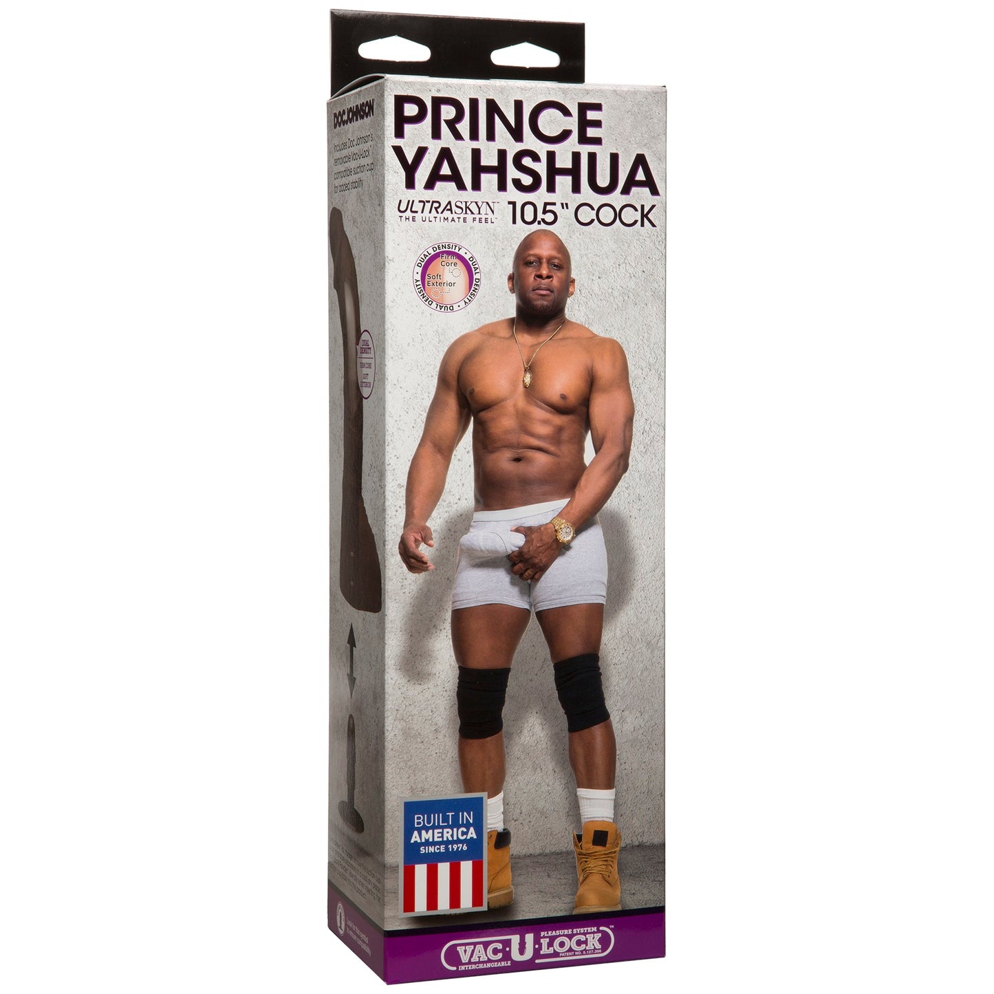 10.5 Inch Prince Yashua Realistic Dildo Doc Johnson ULTRASKYN Vac-U-Lock Suction Base