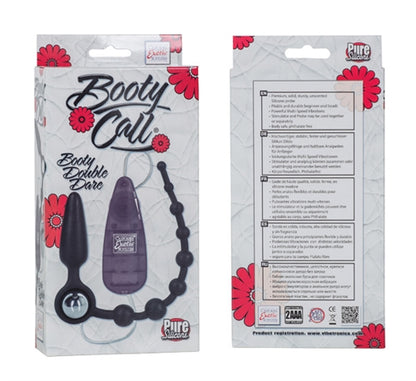 Booty Call Double Dare Vibrating Anal Beads & Plug – Black