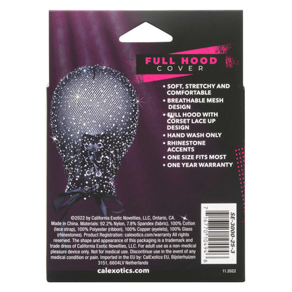 Radiance Full Coverage Sensory Hood with Mesh & Rhinestones - Black