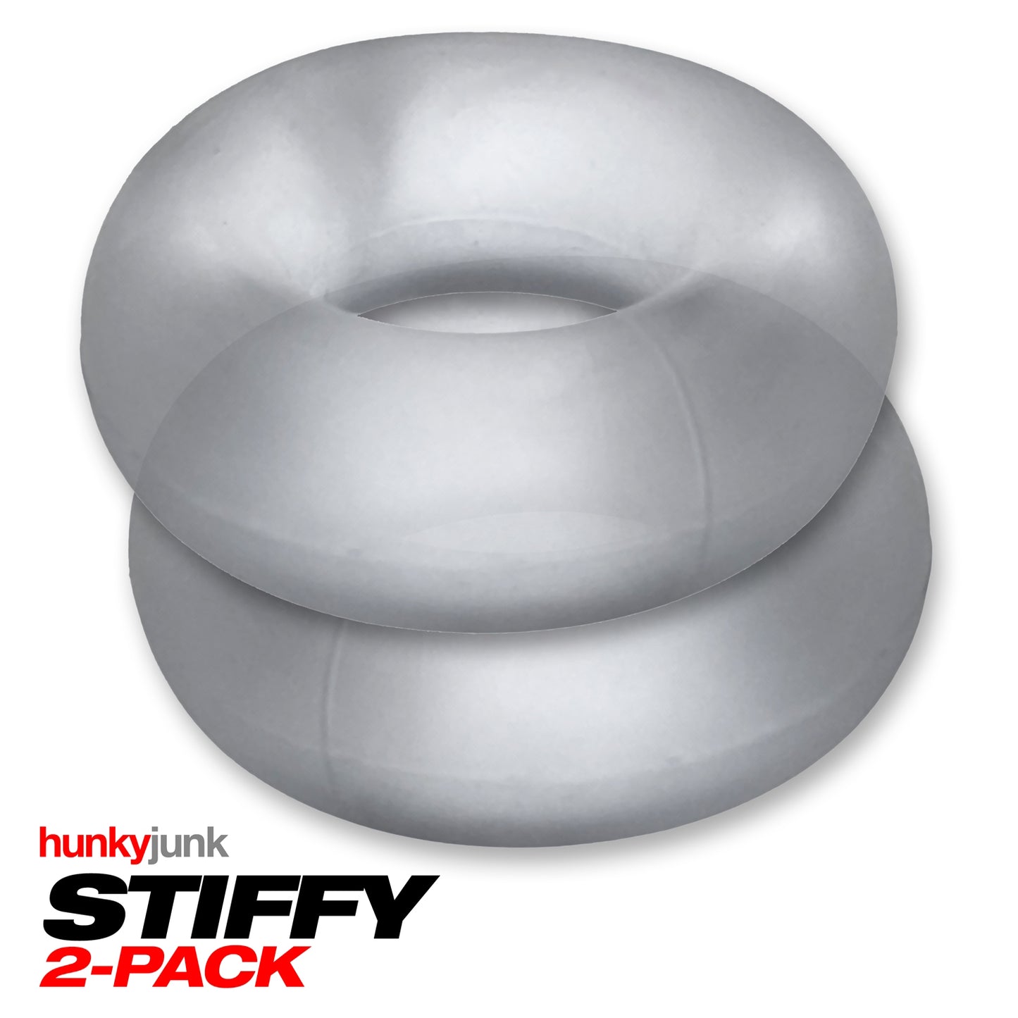 Stiffy Cock Ring Set - Clear TPR + Silicone Bulge