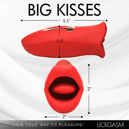 Lickgasm Kiss and Tell Clitoral Stimulator – Rechargeable Red Tongue Vibrator