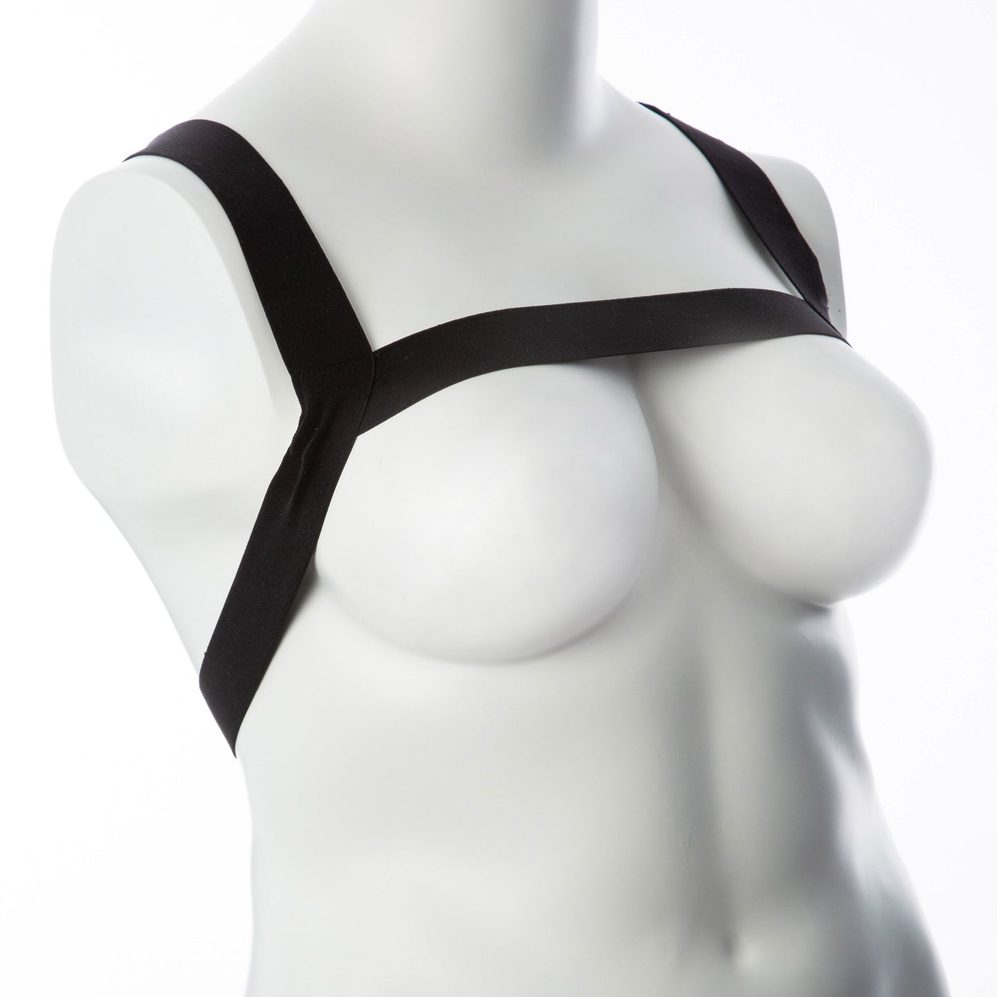 Billie Elastic Body Harness - Plus Size Black
