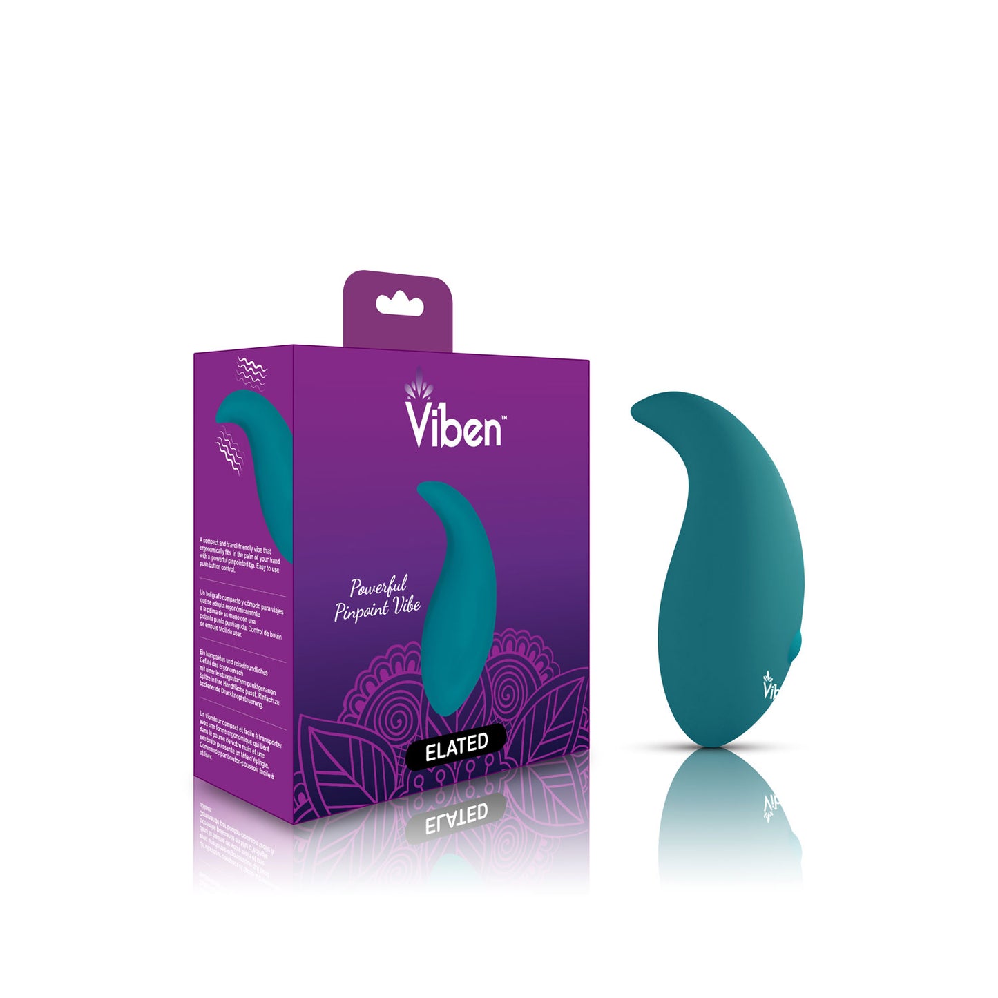 Elated Teardrop Clitoral Stimulator - 10-Speed Rechargeable Ocean