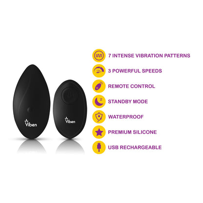Rechargeable Remote Control Panty Vibrator – Black