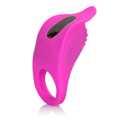 Rechargeable Vibrating Cock Ring - 7 Modes, Waterproof Silicone Pink
