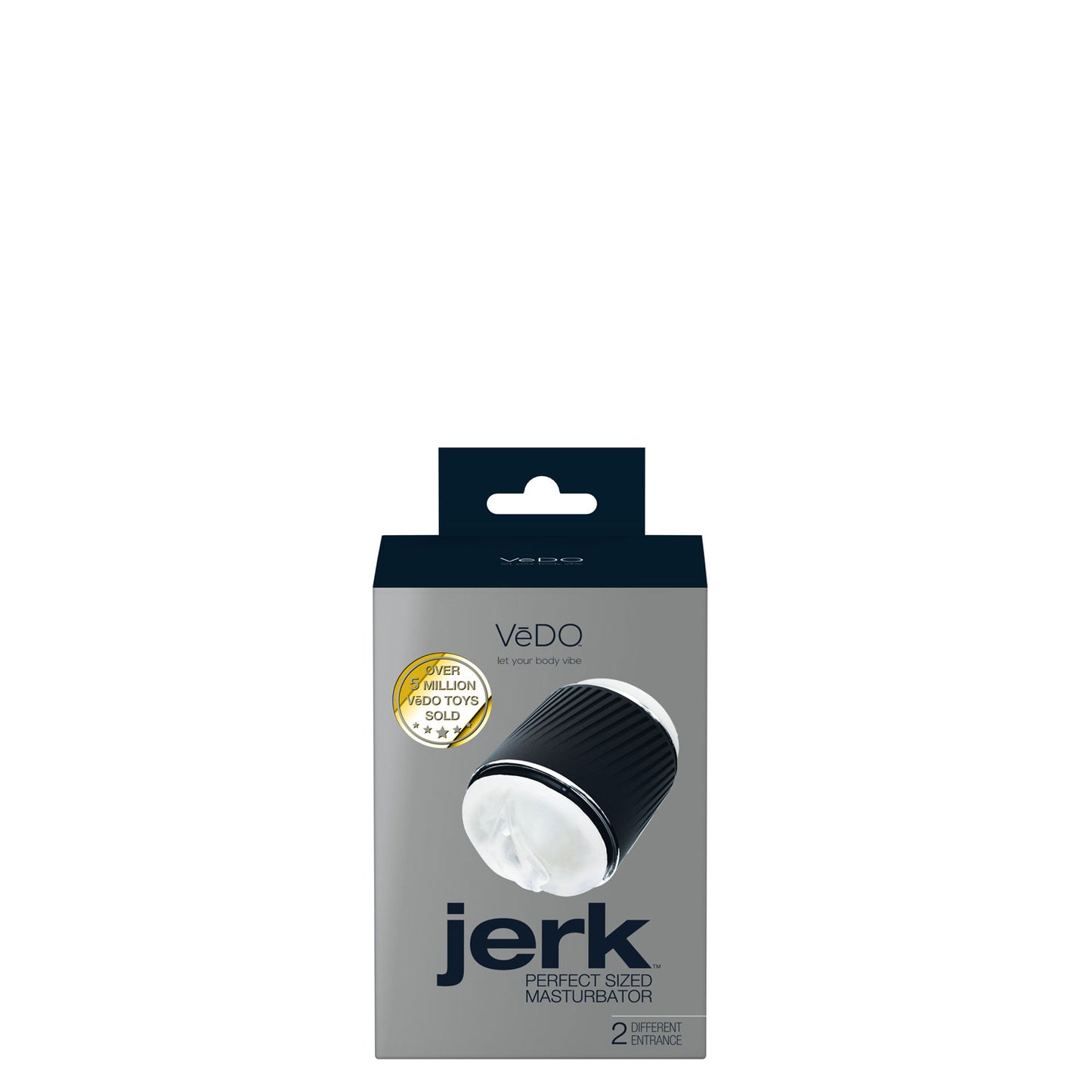 Jerk Stroker Compact Male Masturbator - Open-End Non-Slip Grip Sleeve