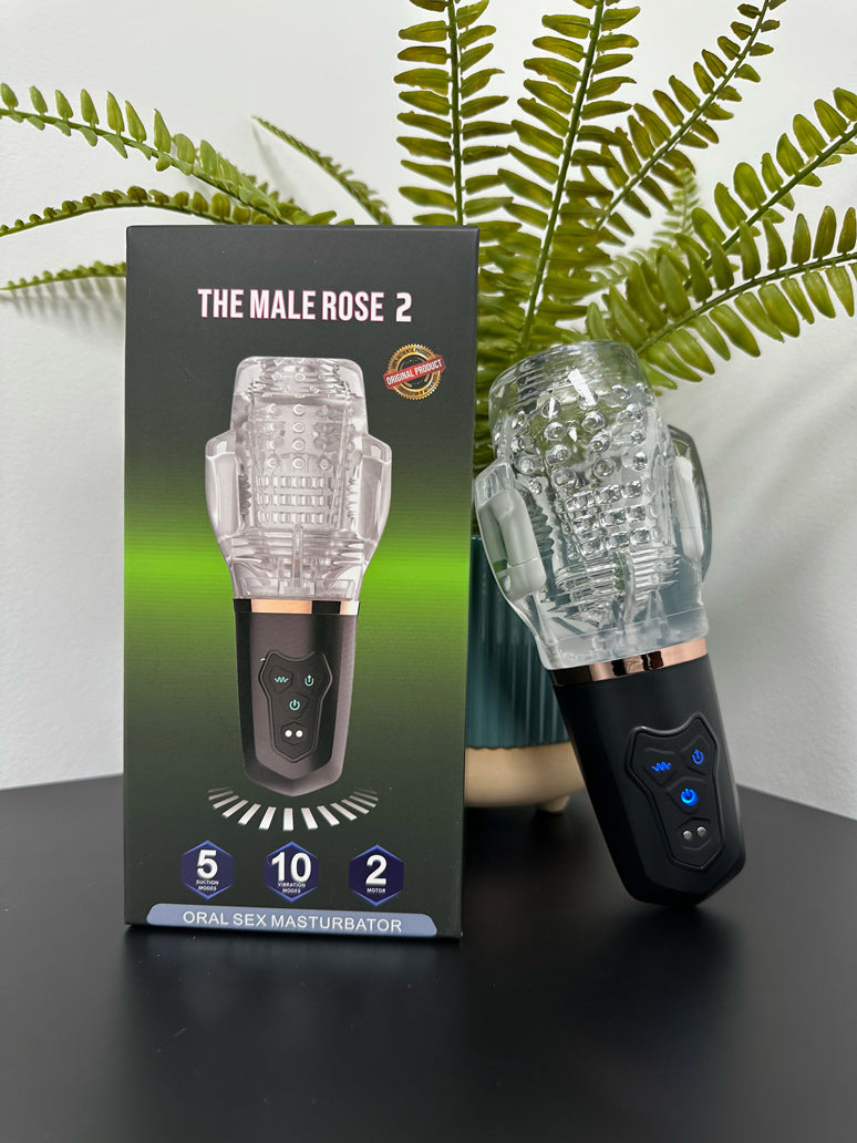 The Male Rose 2 Vibrating Suction Masturbator - 10 Modes Blowjob Stroker