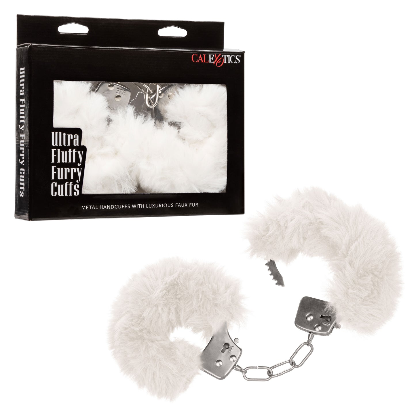 Ultra Fluffy Adjustable Furry Handcuffs - White