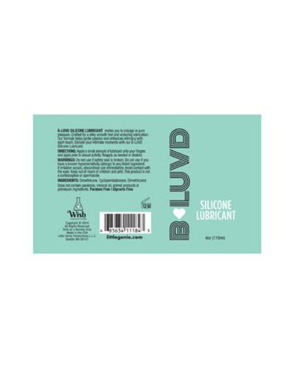 B-Luvd - Premium Silicone Long-Lasting Lubricant 4oz – Ultra Silky & Waterproof