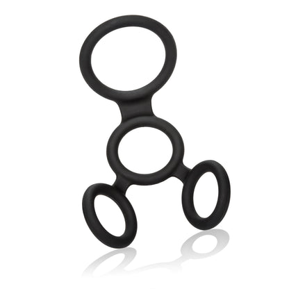 Full Erection Spreader Silicone Cock & Ball Ring System - 4 Rings
