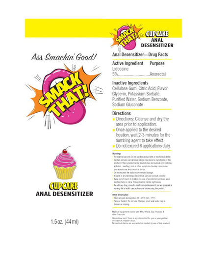 Smack That - Cupcake Flavored Anal Desensitizer Cream 1.5oz