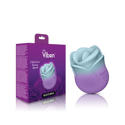 Succubus Pixie Dust Rose Clitoral Vibrator - 10-Mode Kissing Stimulator