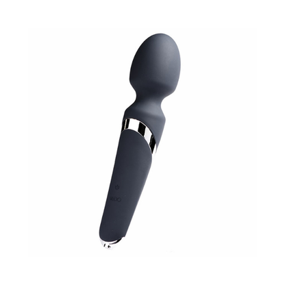 Rechargeable Wand Massager 10 Vibration Modes Waterproof – Black