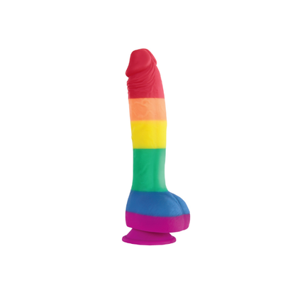 Pride Edition Rainbow Dildo with Suction Cup Base – 8 Inch
