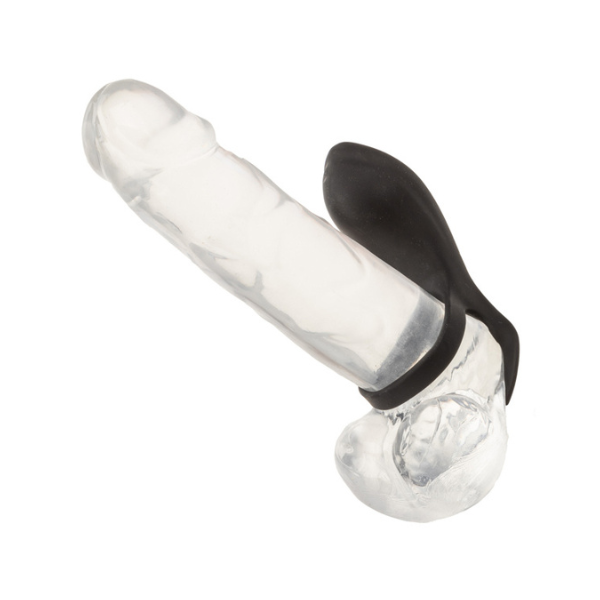 Rechargeable Vibrating Cock Ring with Bulb - Closer Intimate Ring Feel 10 Speeds Black
