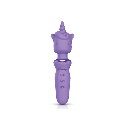 Rechargeable Mini Unicorn Wand Vibrator 15 Modes – Purple