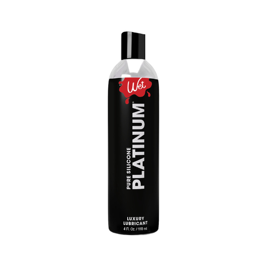 Wet Platinum Premium Silicone Lube 4oz - Medical-Grade Long-Lasting Waterproof