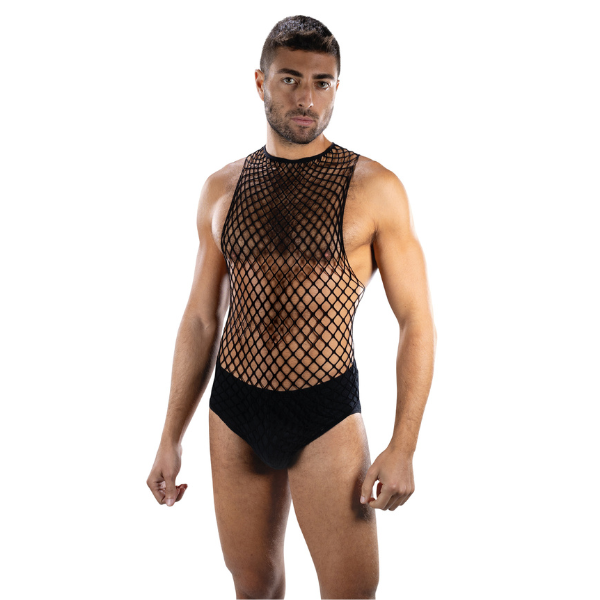 Envy Full Effect Fishnet 2 Piece Set Os - Black