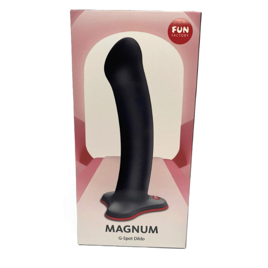 Magnum G-Spot Silicone Dildo 7.2 Inch - Black