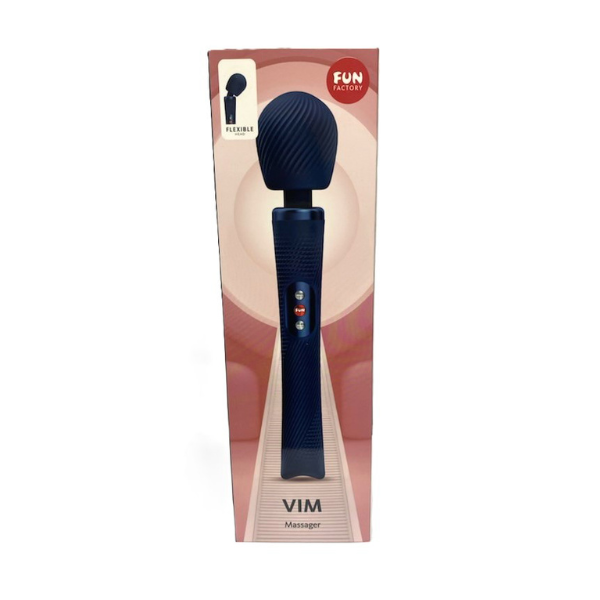 VIM Massager Night Blue Rechargeable Wand Vibrator 8 Modes Deep Rumbly