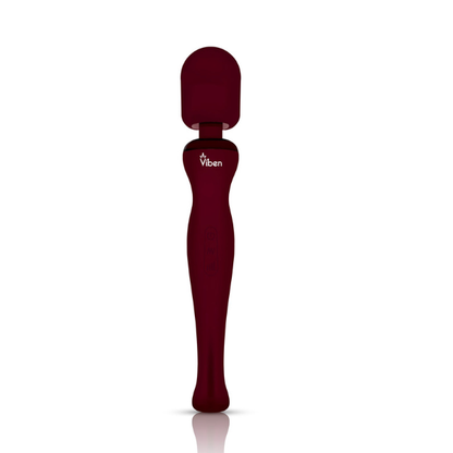 Rechargeable Wand Massager 20 Vibration Patterns 8 Speeds – Ruby Red