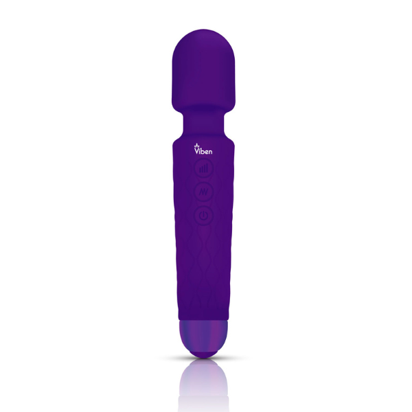 Tempest Rechargeable Mini Wand Vibrator 8 Speeds 20 Patterns 160 Combinations Purple