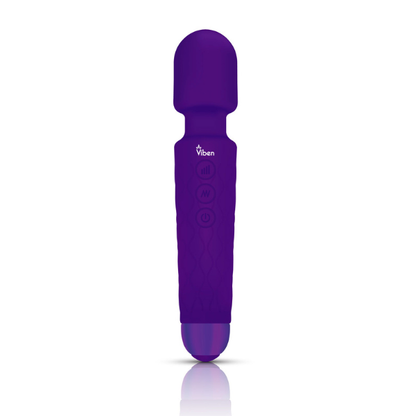 Tempest Rechargeable Mini Wand Vibrator 8 Speeds 20 Patterns 160 Combinations Purple