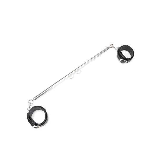 Expandable Spreader Bar Set 24 Inches - 36 Inches With Detachable Leatherette Cuffs