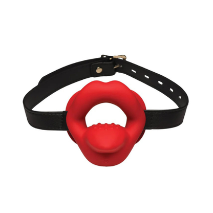 Vibrating Silicone Tongue Gag - Rechargeable with 7 Patterns
