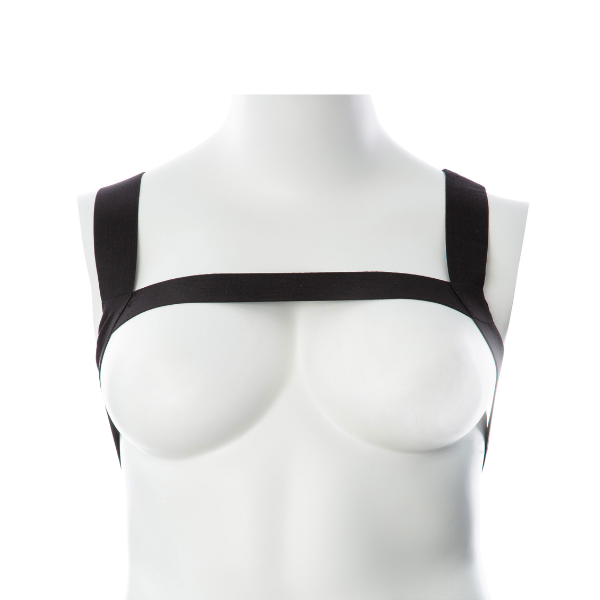 Billie Elastic Body Harness - Plus Size Black